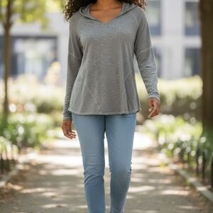 ZELLA ATHETIC HOODED TOP SZ SMALL